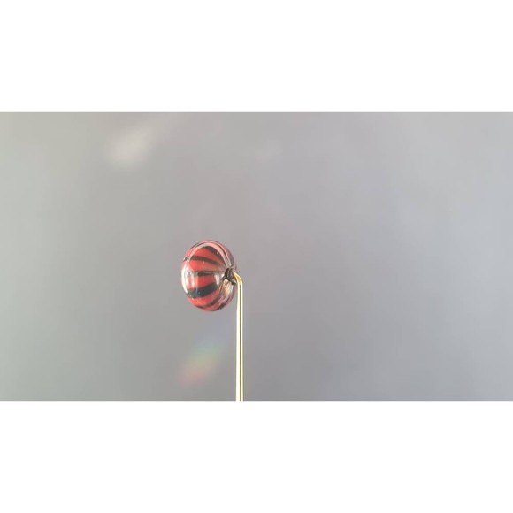 Red and Black Pin Wheel Stick Pin - Picture 8 of 10